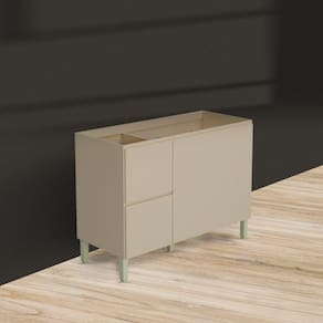 Balcão para Cozinha 3 Portas 2 Gavetas 120cm Vanilla