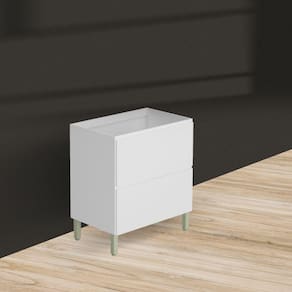Balcão para Cozinha 1 Porta Basculante 1 Gaveta 80cm Branco/ Artico