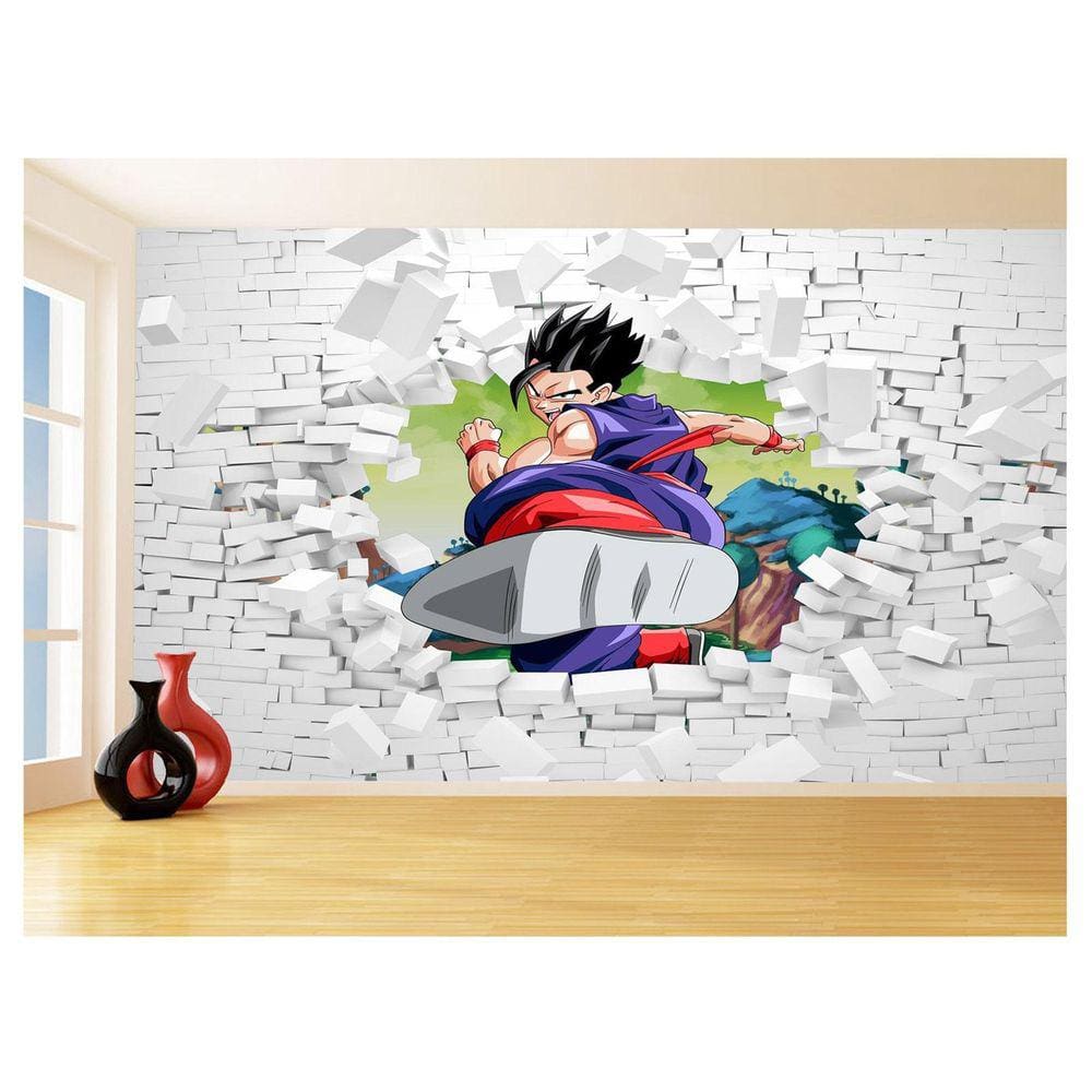 Papel De Parede 3D Dragon Ball Goku Vegeta Anime 3,5M Dbz82