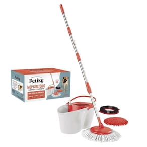 Mop Petizy Pet1607 Com Balde Centrífuga Cinza E Laranja
