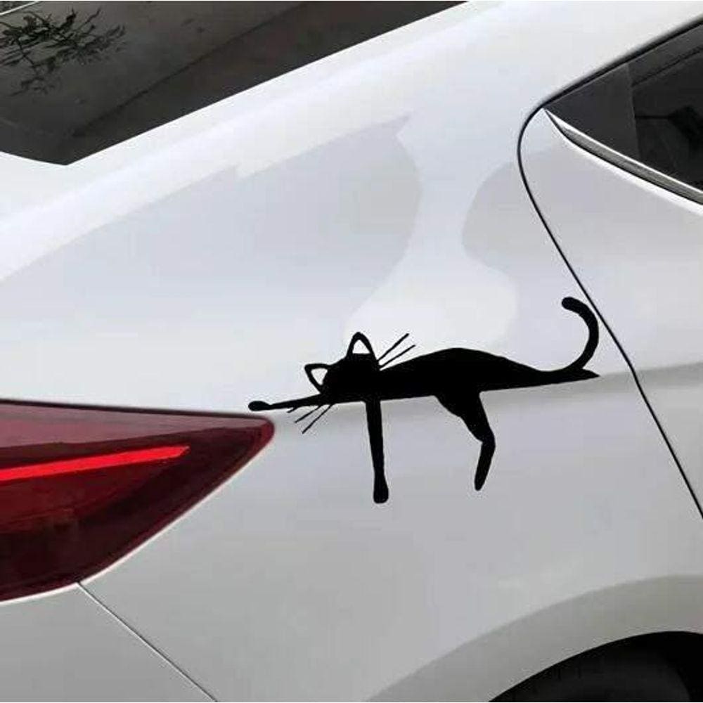 Adesivo Para Carro Gato Deitado