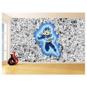 Papel De Parede Dragon Ball Vegeta Blue Anime 3,5M Dbz587