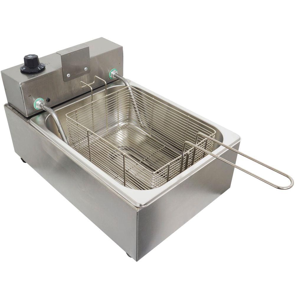 Fritadeira Elétrica Industrial com Óleo 5 Litros 1 Cuba Inox Batata Pastel Toppen Fritas