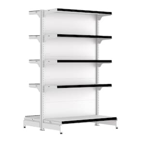 Gondola Centro 170 FIT Inicial Branco 10 Bandeja Pe Preto
