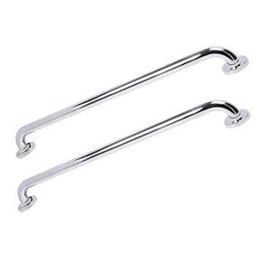 Alça Apoio 60Cm Inox Kit 2 Uni Barra Suporte Apoio Anti Queda Evita Acidentes Deficientes Acessibilidade Idoso Escada Casa