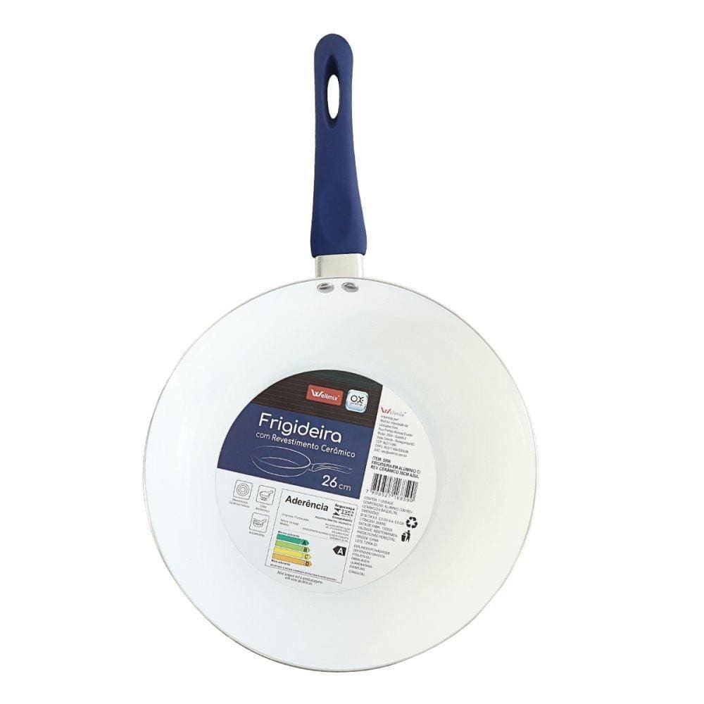 Frigideira Em Alumínio Com Revestimento Cerâmico 26Cm - Azul