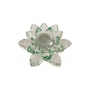 Enfeite Decoração Cristal Vidro Flor Lotus Sala Quarto