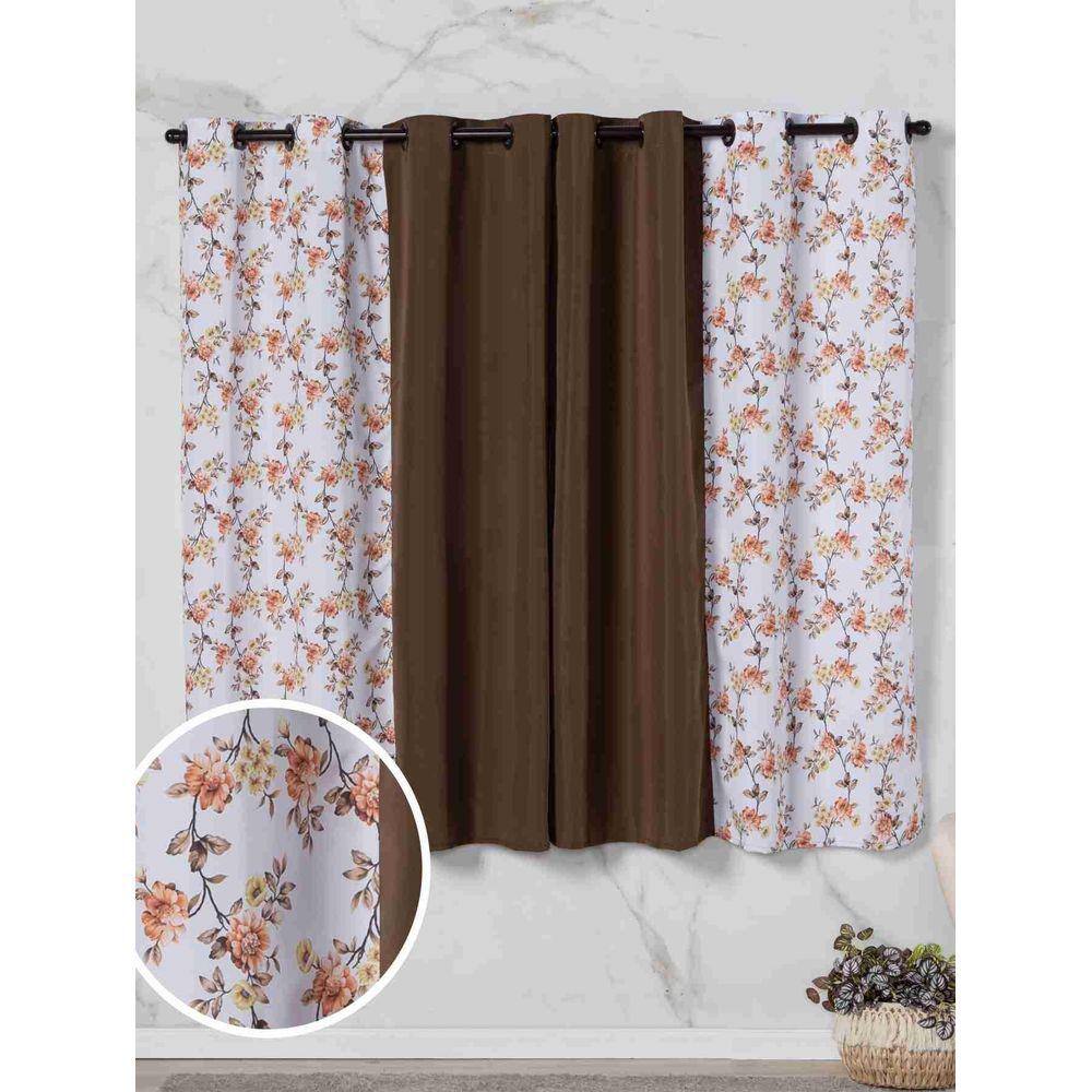 Cortina Floratta Decoração De Sala, Cozinha, 2,00M X 1,70M