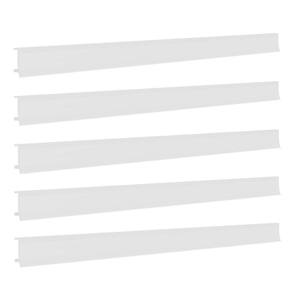 Porta Etiqueta Bandeja Gondola Fit 90 Cm Branco Kit Com 150