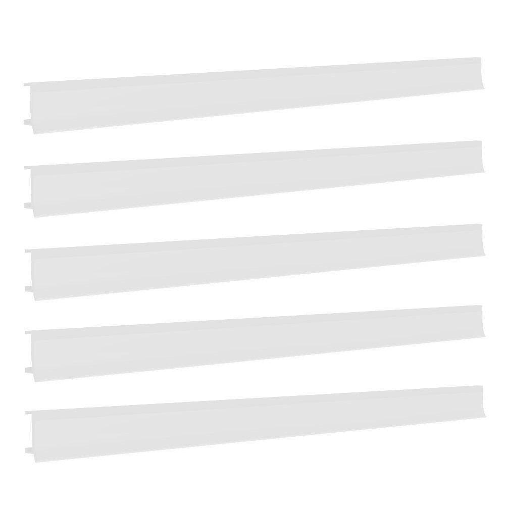 Porta Etiqueta Bandeja Gondola Fit 90 Cm Branco Kit Com 30