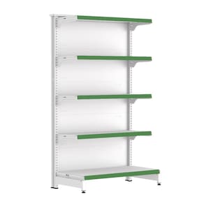 Gondola Ponta 170 FIT Branco 5 Bandeja Pe Verde