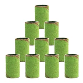 Kit 10 Tubo De Lixa 1/4 Grão 240 Verde Limão Micro Retífica