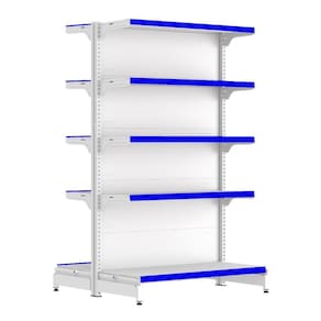 Gondola Centro 170 FIT Inicial Branco 10 Bandeja Pe Azul