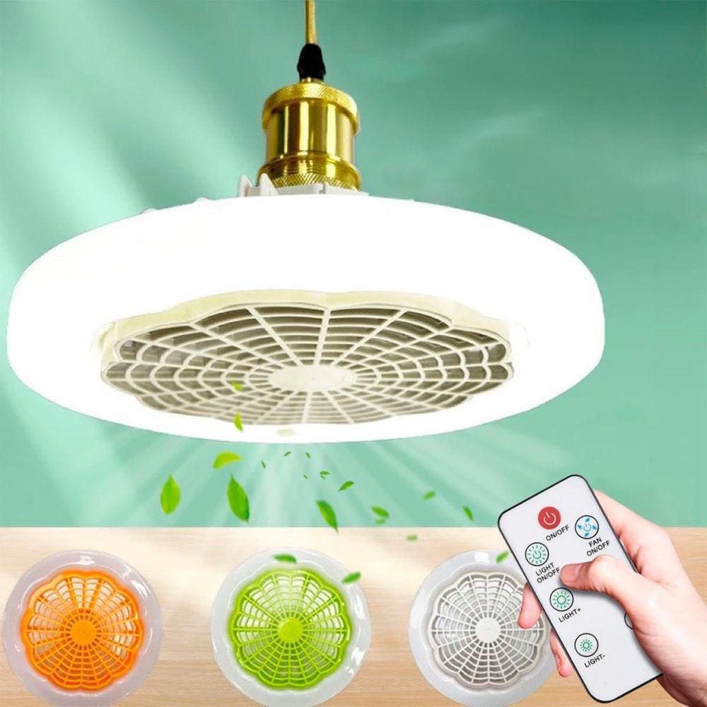 Elegância E Conforto Ventilador De Teto Led Controle Remoto