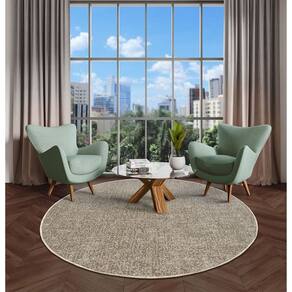 Tapete Redondo 190cm Elegant Tapetes São Carlos Beige