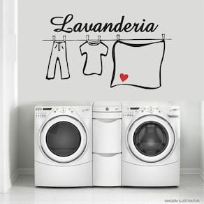 Adesivo De Parede Lavanderia Mod10