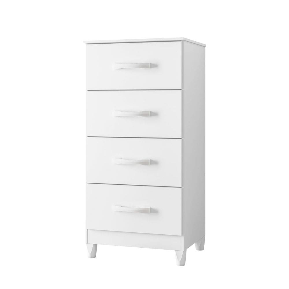 Cômoda Mobi Biflex Branco Fosco Liso/Rosa Matte - Albatroz Móveis