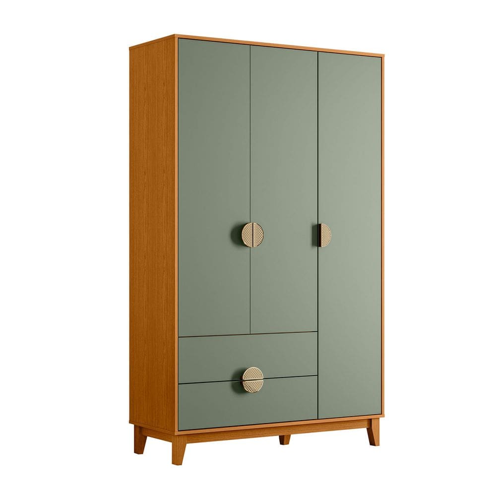 Guarda Roupa Ipê Cinamomo com Sálvia - Albatroz Móveis