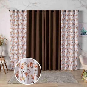 Cortina Floratta Decoração De Sala, Cozinha, 4,00M X 2,20M