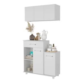 Cômoda/Balcão Infantil com Armário 3 Portas Multimóveis MP4211