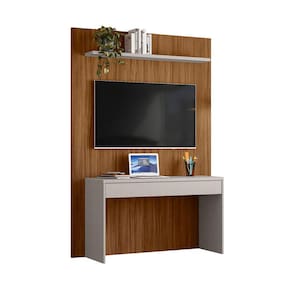 Escrivaninha Suspensa com Painel para TV NT 2100 Freijo com Off White - Notável
