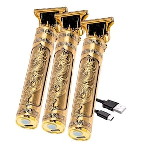 Kit 3 Máquininhas Corta Cabelo Barba Sem Fio Perfect Barber