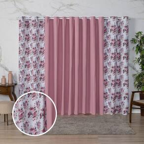 Cortina Floratta Decoração De Sala, Cozinha, 4,00M X 2,20M