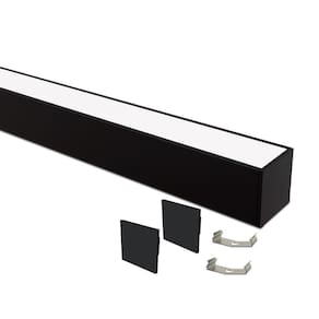 Perfil De Sobrepor Taschibra Para Fita De Led Spire 35 Preto Com 1 Metro