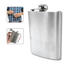 Cantil Bolso Inox Uisque Bebida Vodka Vintage Não Vaza 230ml Whiskeira Discreto Frasco Garrafa Tampa Segura Whisky Whisk