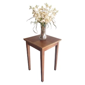 Mesa de Apoio Lateral em Madeira Maciça 40cm - Castanho