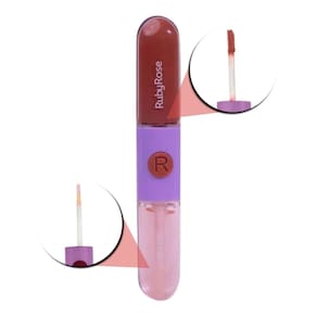 Gloss + Batom Líquido Duo Ruby Rose Ld02 9,6g
