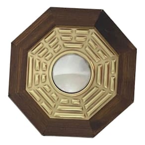 Baguá Céu Anterior Convexo Madeira Imbuia Oitavado 12,50 Cm