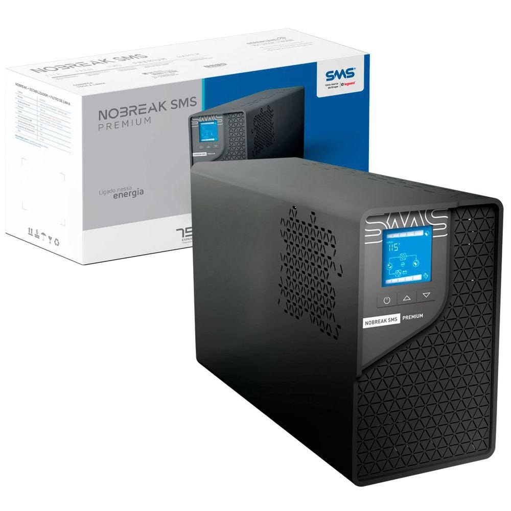 Nobreak 1800VA SMS Premium, Senoidal, Bivolt Automático, Saída 115V, 8 Tomadas, Wi-Fi - 29502