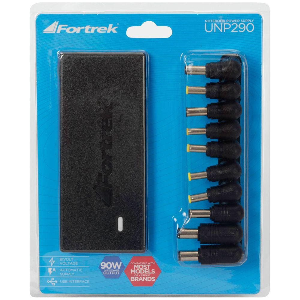 Fonte Universal Para Notebook Fortrek UNP-290, 90W, 10 Pinos, Bivolt - 52369