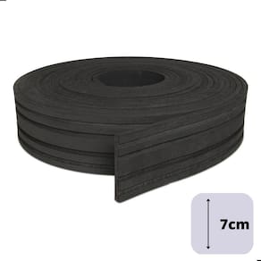 Roda Meio Boiserie Moldura Eva Autocolante 7Cm 10 Mt Preto