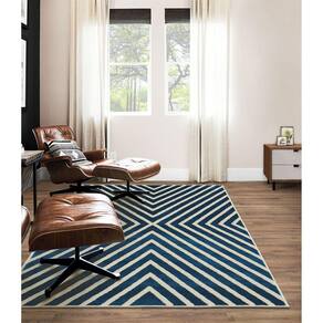 Tapete 150x200cm Lyre Supreme Tapetes São Carlos Chevron Blu