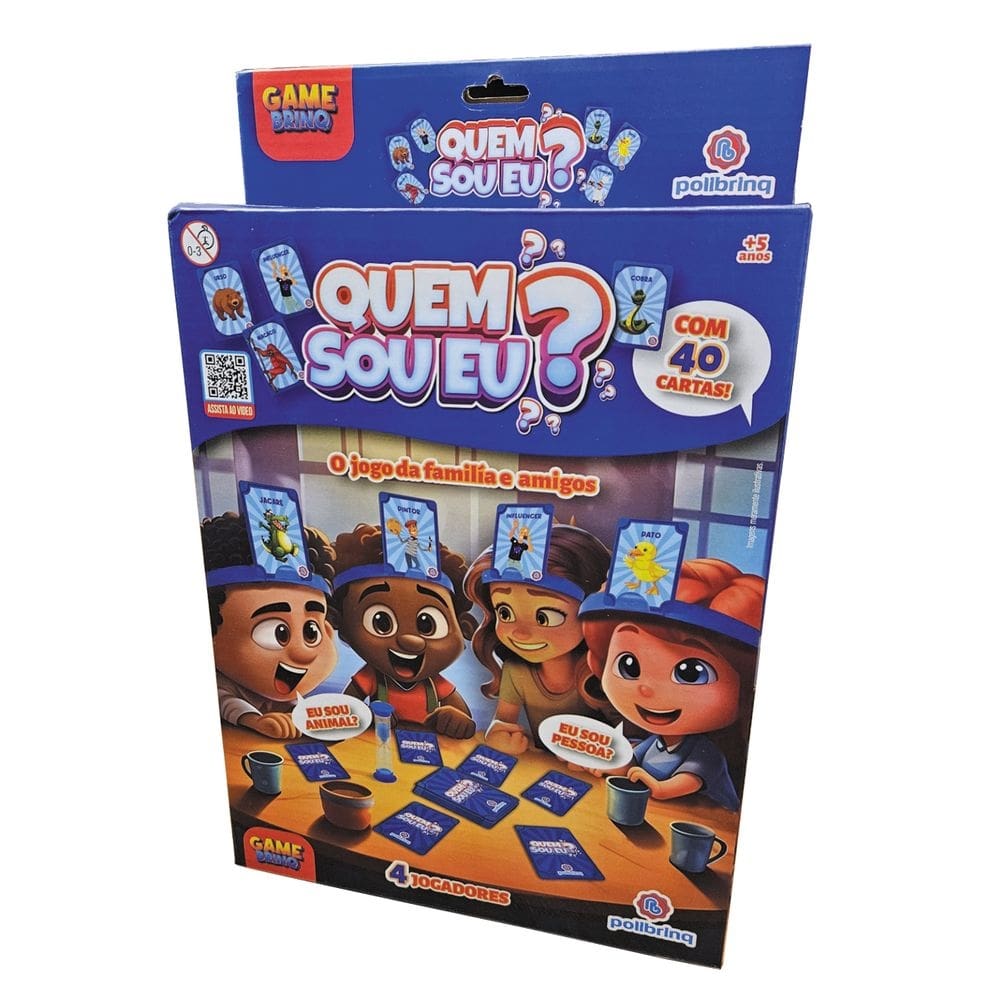 Jogo Quem Sou Eu? Adivinhar o Personagem 4 Jogadores Polibrinq