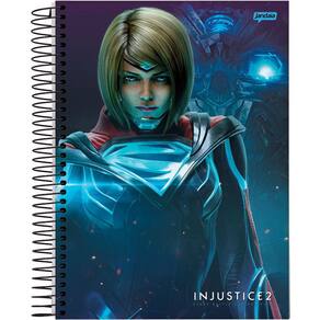 Caderno Universitário Capa Dura 1 Matéria 96 Folhas Injustice 2 Jandaia