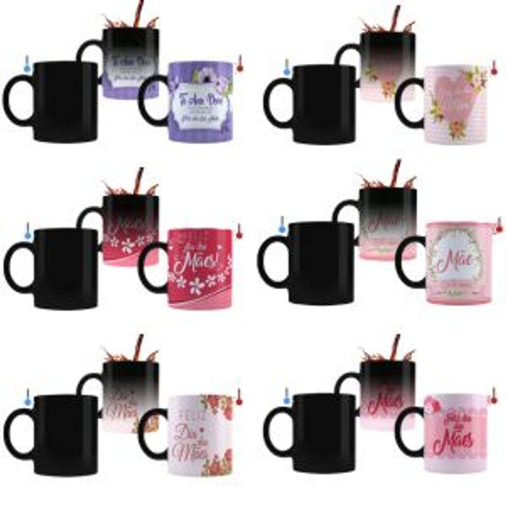 Kit Com 6 Canecas Magica Dia das Mães