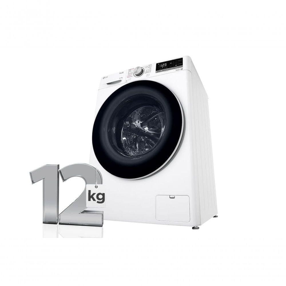 Lava e Seca Smart LG VC4 12kg Branca Com Inteligência Artificial AIDDCV5012WC4110V