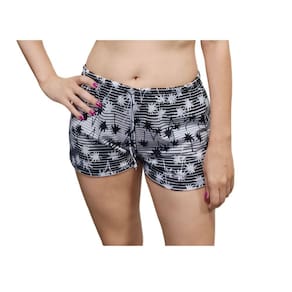 Short de praia feminino proteção UV estampado