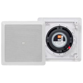 Caixa Acústica De Embutir Arandela Par JBL 6FR1Q Quadrada 6 Polegadas 50w