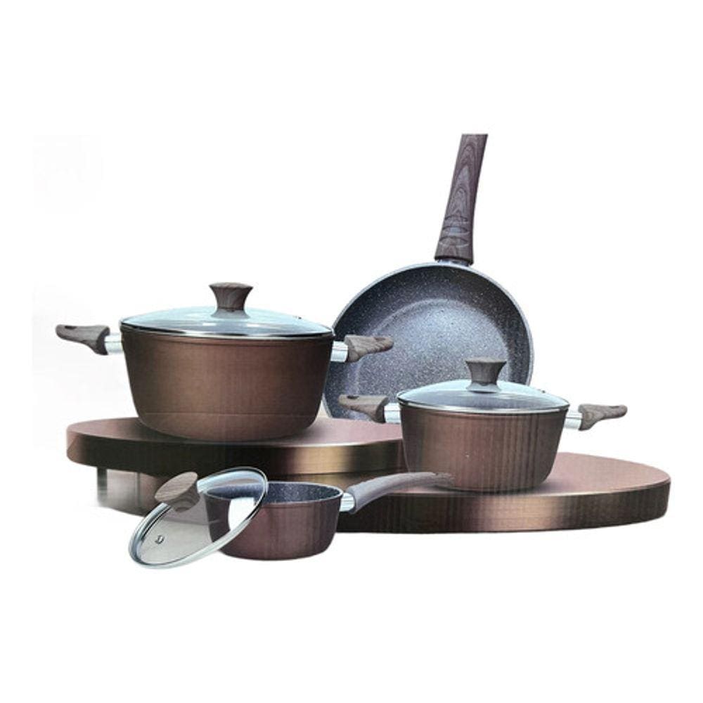 Conjunto De Panela Aluminio 4 Peças Bronze Stone - Tognana