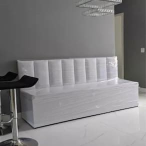 Conjunto Canto Alemão Encosto Ripado Corino 90cm