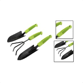 Kit Jardinagem 3 Peças Pazinhas e Ancinho (Rastelo)