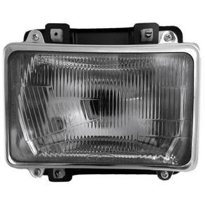 Farol MB Caminhão Cara Preta Ônibus O-371 H4 LE Aro Cromado