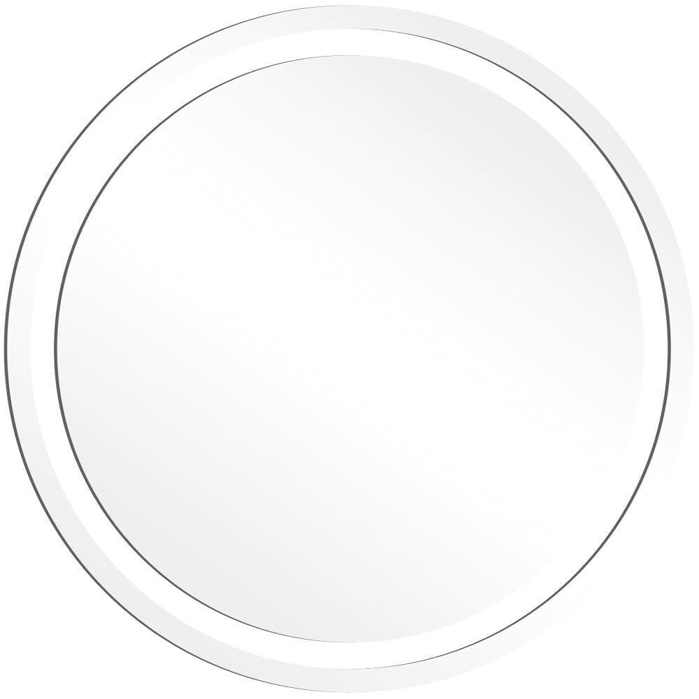 Espelho Multiuso Lapidado Pendurador Jateado Led Branco 40Cm