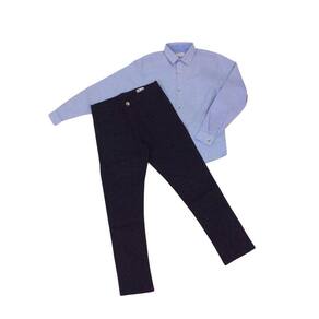 Conjunto festa masc infantil Zemar marinho+listra azul