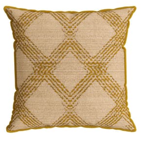 Capa Veludo Luxor 319 com Cordone 43 Cm X 43 Cm Mostarda / Bege