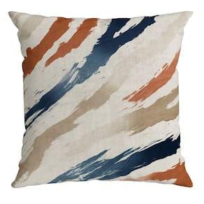 Capa Veludo Luxor 309 43 Cm X 43 Cm Azul/Terracota